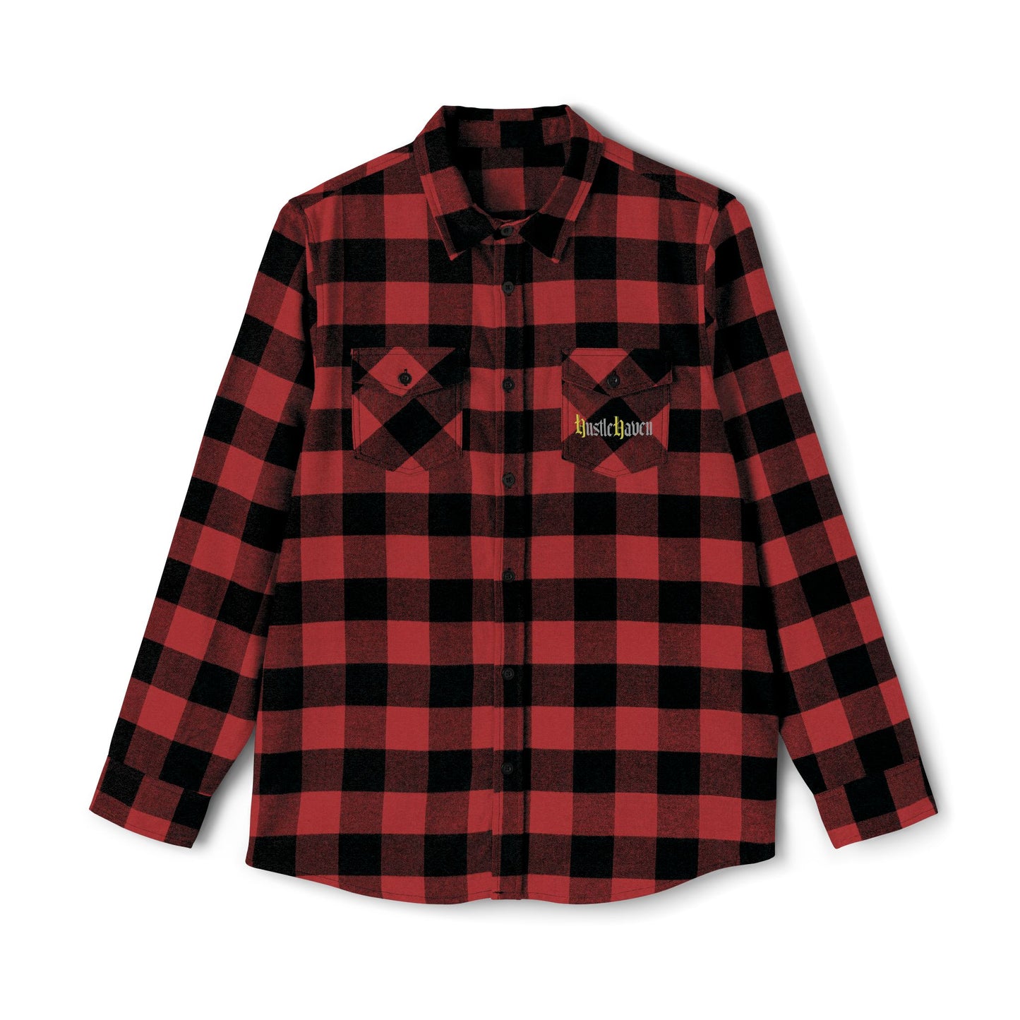 Hustle Haven Embroidered Flannel Shirt